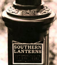 Lantern base support, with name plate.